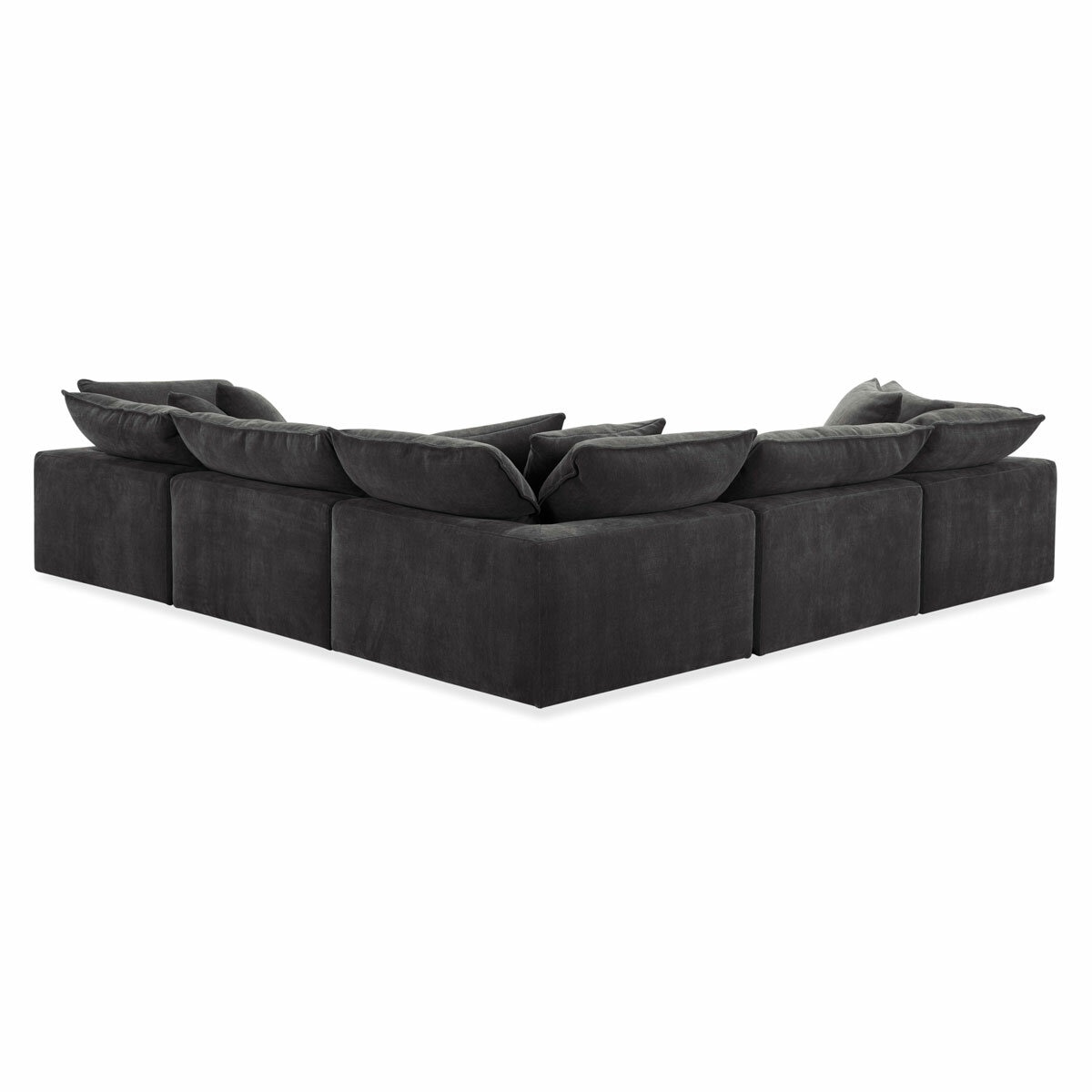 Aiden & Ivy Sereen Dark Grey Fabric 6 Piece Modular Sofa