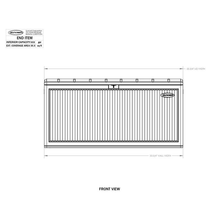 Suncast 4ft 7" x 2ft 5" (1.4 x 0.7m) Horizontal 605 Litre Extra Large Outdoor Storage Deck Box Suncast 4ft 7" x 2ft 5" (1.4 x 0.7m) Horizontal 605 Litre Extra Large Outdoor Storage Deck Box