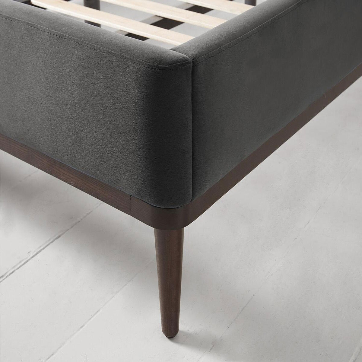 Swyft Bed 02 Charcoal Grey Velvet Bed Frame, 180 x 200 cm