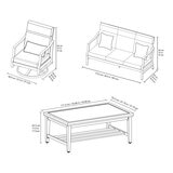 SunVilla Havana 4 Piece Deep Seating Patio Set + Cover