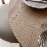 Gallery Hatfield Natural Round Dining Table, Seats 4