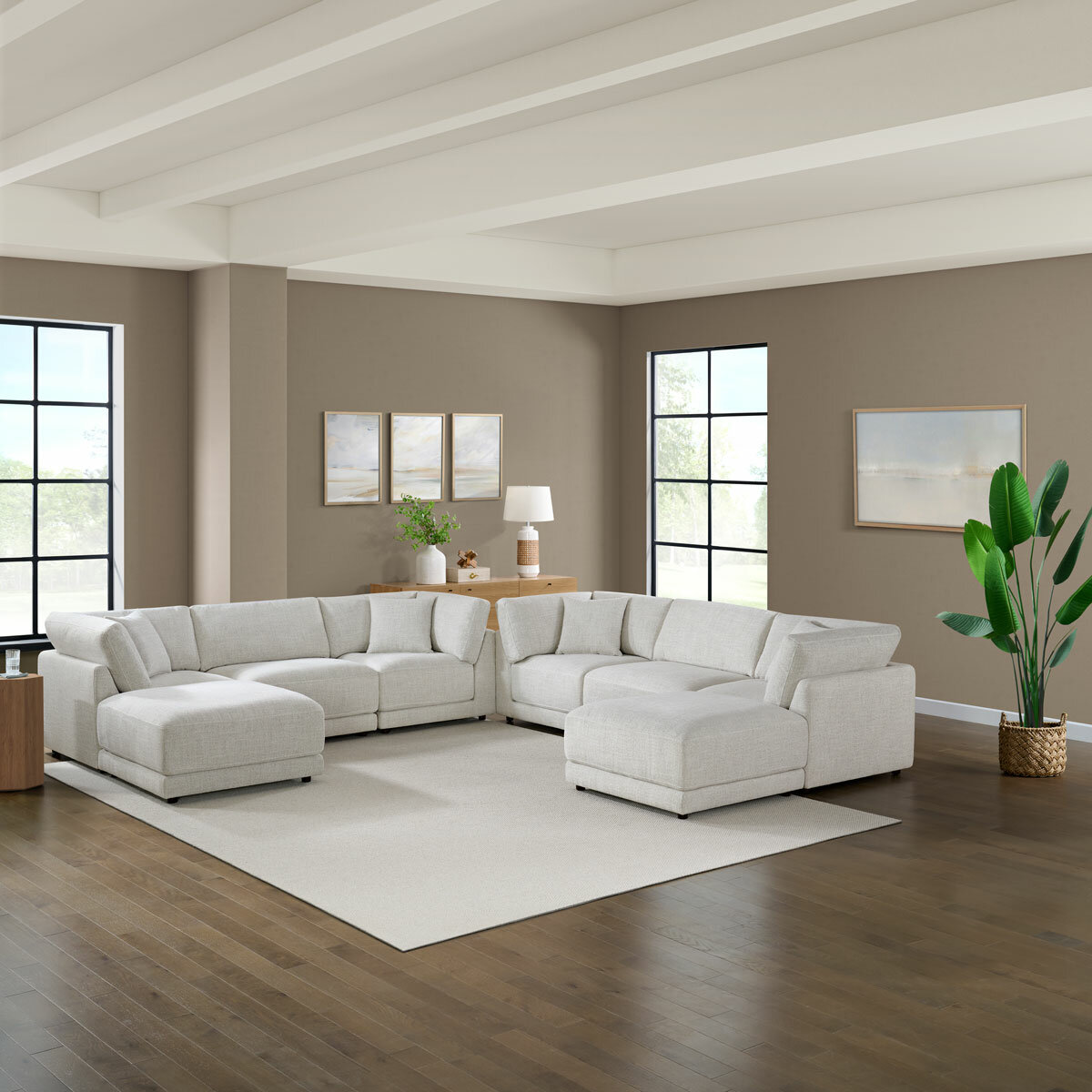 Aiden & Ivy Dayna Grey Fabric 8 Piece Modular Sofa Aiden & Ivy Dayna Grey Fabric 8 Piece Modular Sofa