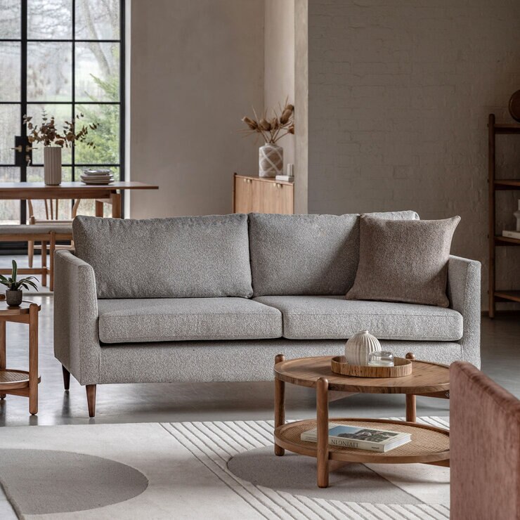 Gallery Gateford Cream Fabric 3 Seater Sofa Gallery Gateford Cream Fabric 3 Seater Sofa