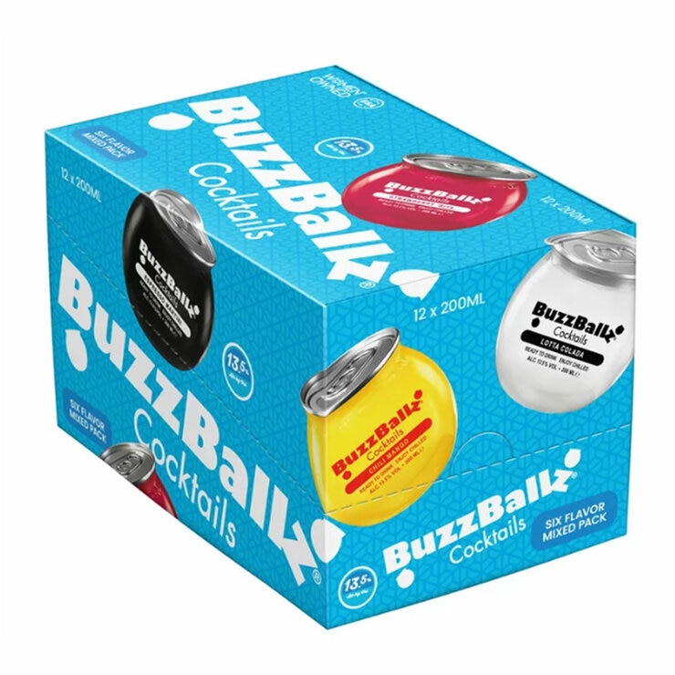 Buzzballz Mixed Pack, 12 x 20cl