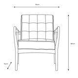 Gallery Humber Vintage Brown Leather Armchair