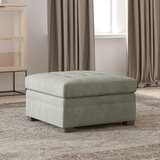 Thomasville Tisdale Beige Fabric Storage Ottoman