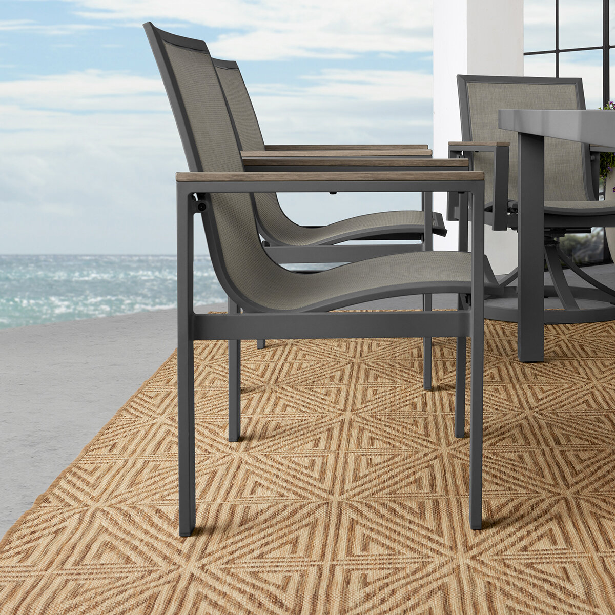 Agio Maricopa 7 Piece Sling Dining Set + Cover
