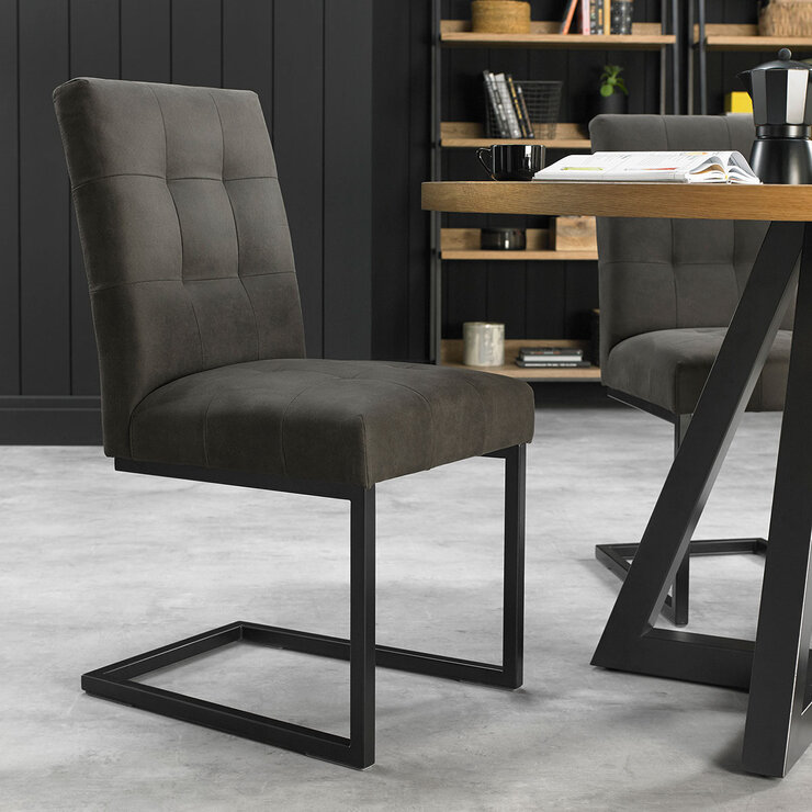 Bentley Designs Greenwich Extending Dining Table + 6 Cantilever Chairs, Seats 6-8 Bentley Designs Greenwich Extending Dining Table + 6 Cantilever Chairs, Seats 6-8
