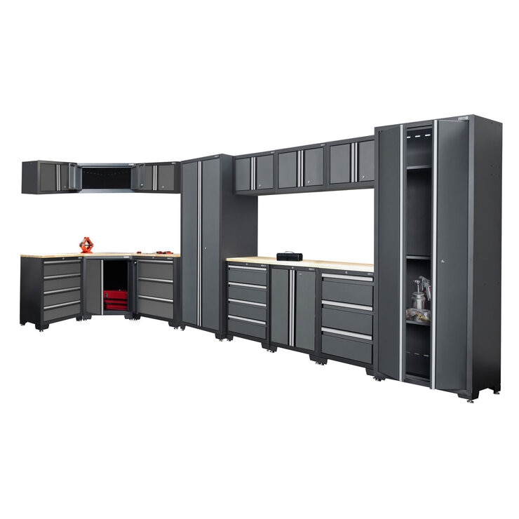 Hilka Garage Bundle 16 piece Corner & Cabinet Storage Set