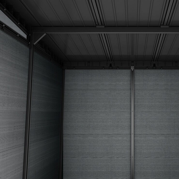Keter Newton Plus 7ft 6" x 11ft 5" (2.3 x 3.5m) Storage Shed with Front Entry Keter Newton Plus 7ft 6" x 11ft 5" (2.3 x 3.5m) Storage Shed with Front Entry