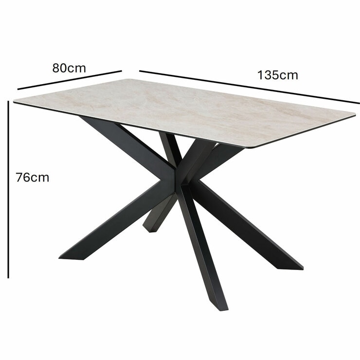 Indus Valley Arden Ceramic Dining Table With Taupe Corner Bench & Low Bench