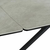 Indus Valley Skylar Ceramic Extending Dining Table + 6 Taupe Chairs, Seats 6-8