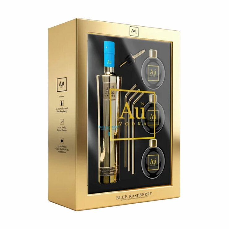 AU Vodka Blue Raspberry Bauble Gift Pack, 70cl AU Vodka Blue Raspberry Bauble Gift Pack, 70cl