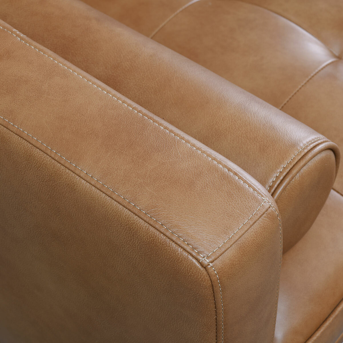 Simon Li Harstine Brown Leather Corner Sofa