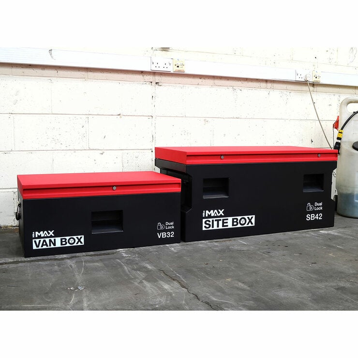 Hilka 32" (81cm) Van / 42" (107cm) Heavy Duty Steel Site Storage Box Bundle Hilka 32" (81cm) Van / 42" (107cm) Heavy Duty Steel Site Storage Box Bundle