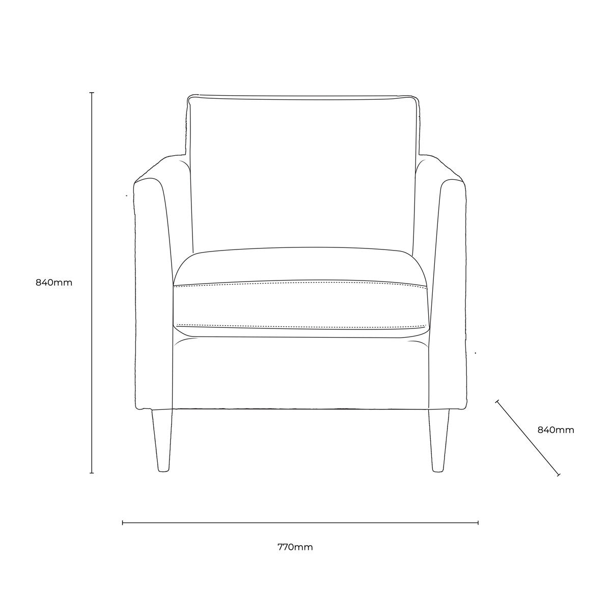 Gallery Gateford Charcoal Fabric Armchair