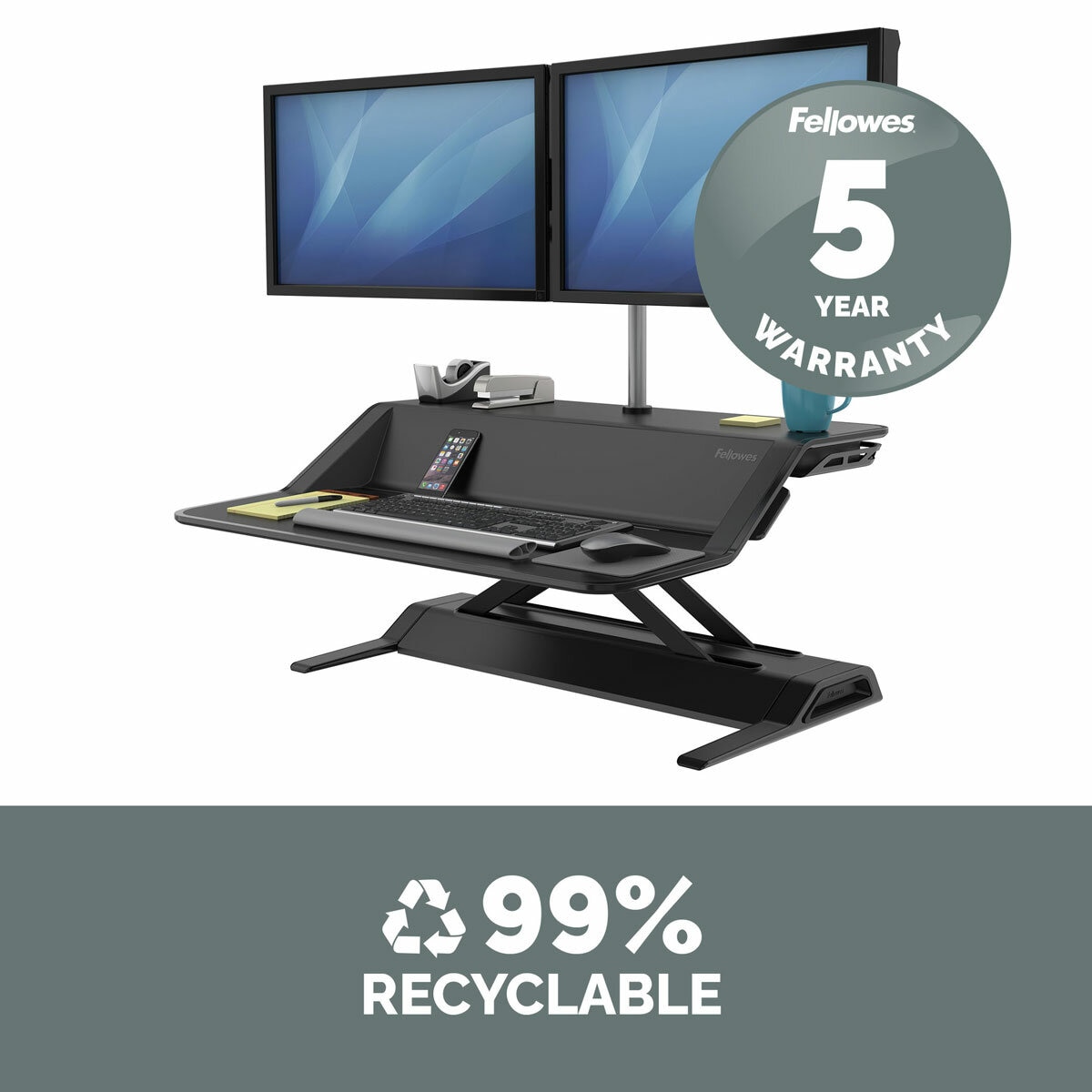 Fellowes Lotus™ Sit-Stand Workstation