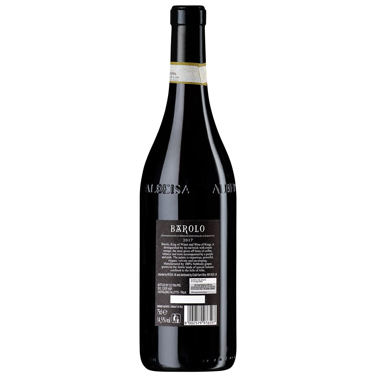 image of back of bottle
