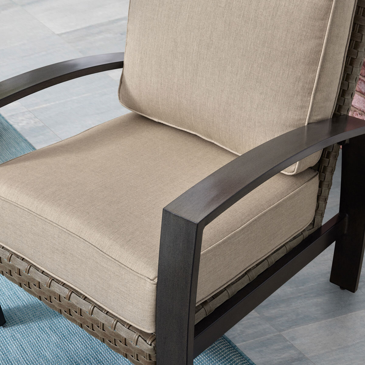 Agio Harper 4 Piece Woven Deep Seating Patio Set + Cover