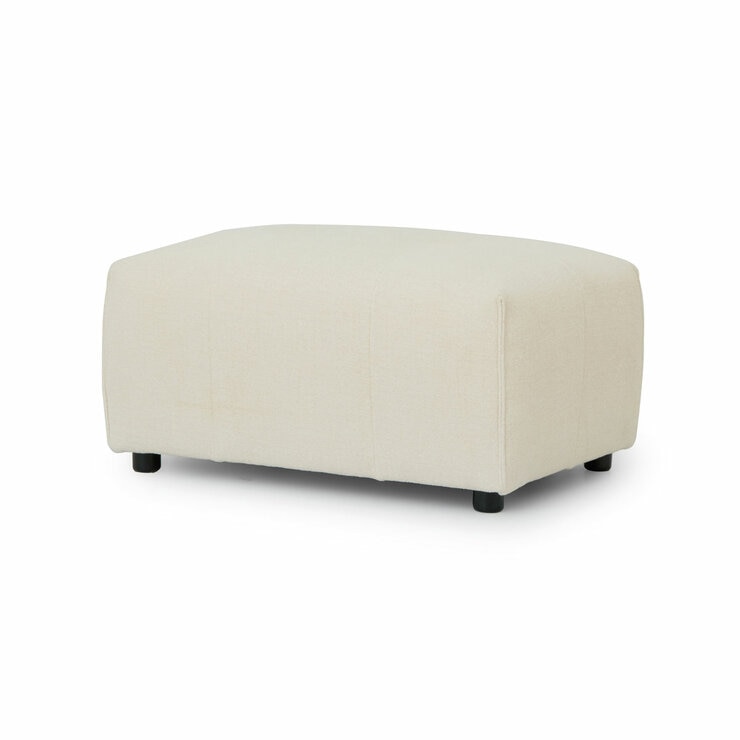 Harper Cream 5 Piece Modular Fabric Sofa with Ottoman