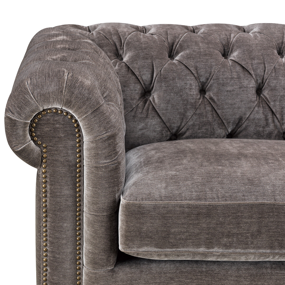 Allington Grey Fabric Chesterfield Armchair