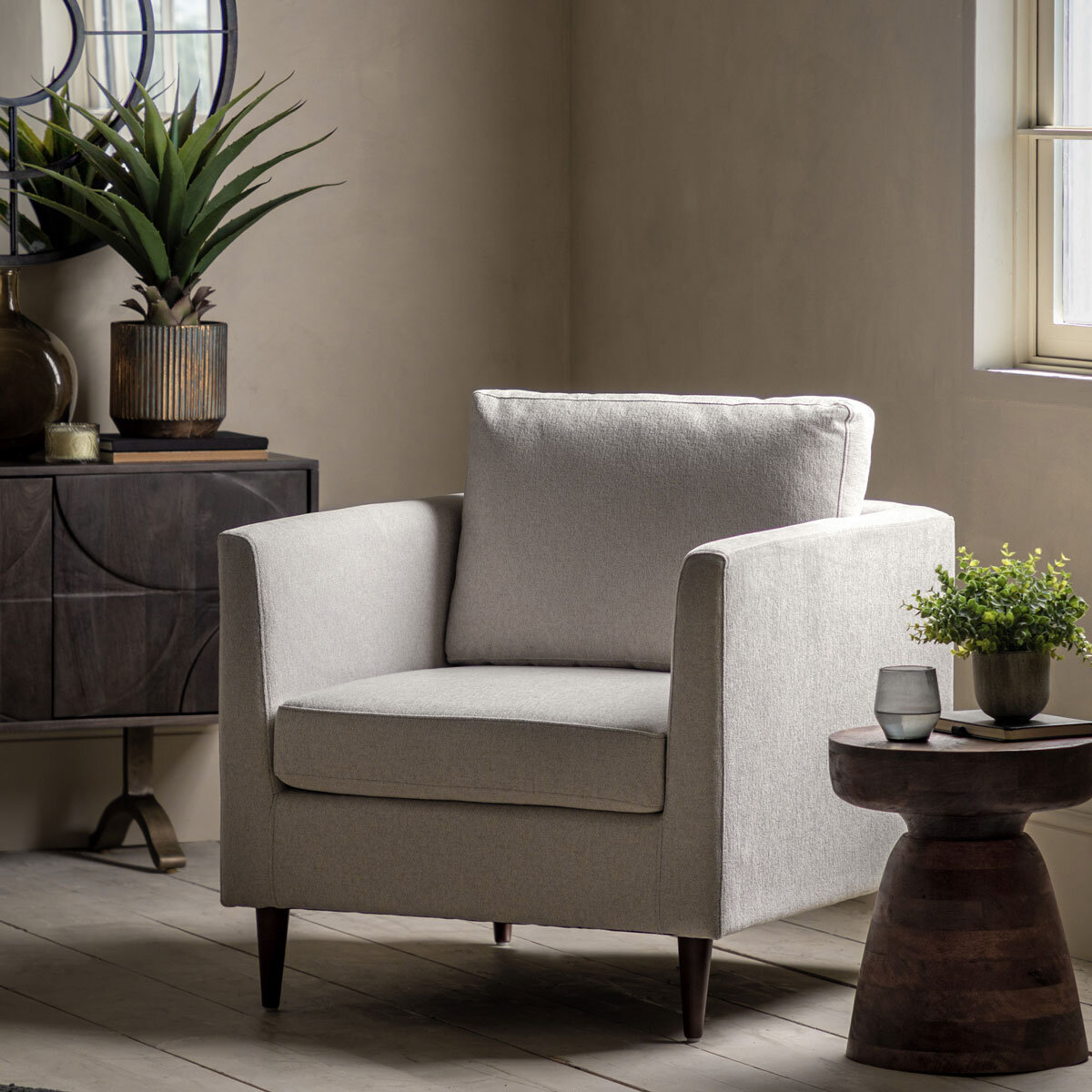 Gallery Gateford Cream Fabric Armchair