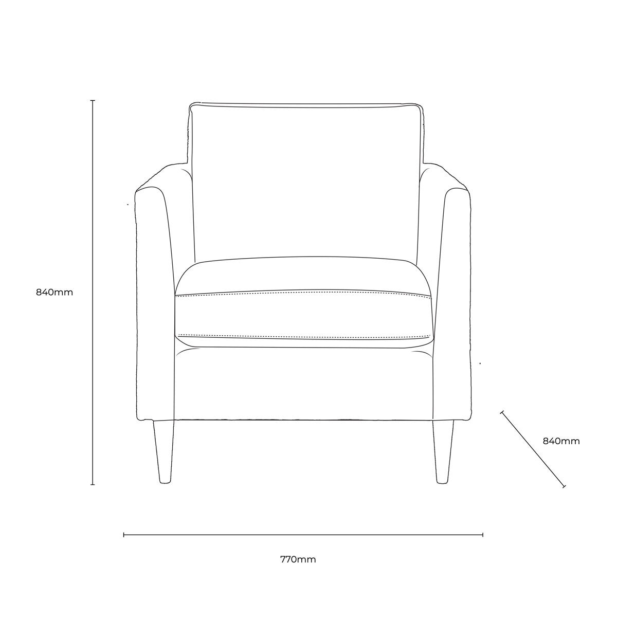 Gallery Gateford Cream Fabric Armchair